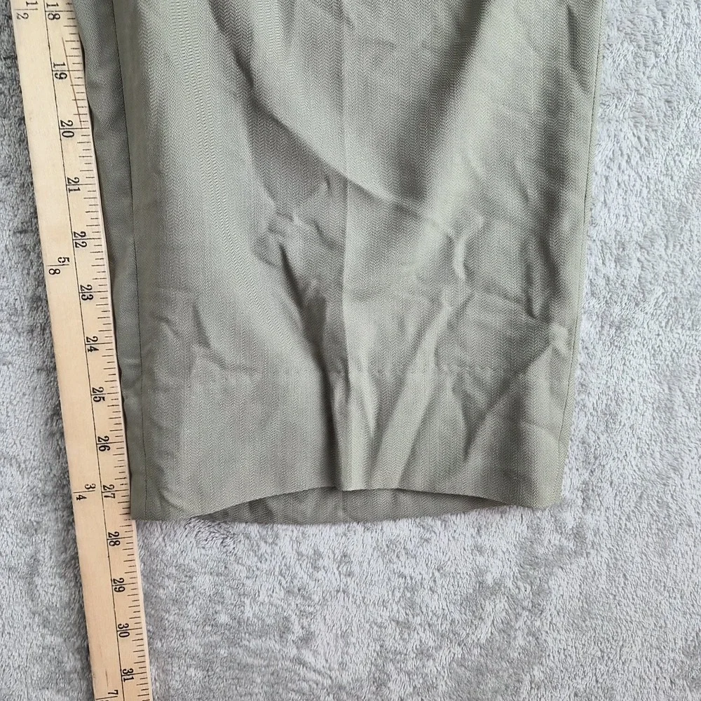 Canali Proposta Mens Wool Dress Pants Green Pleated 38 Luxury Made In Italy